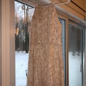 White and Gold Homecoming dress